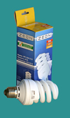 Компактные люминесцентные лампы (Энергосберегающие) производства «Zeon» различной формы - спирали и трубки 4U, а также зеркальные